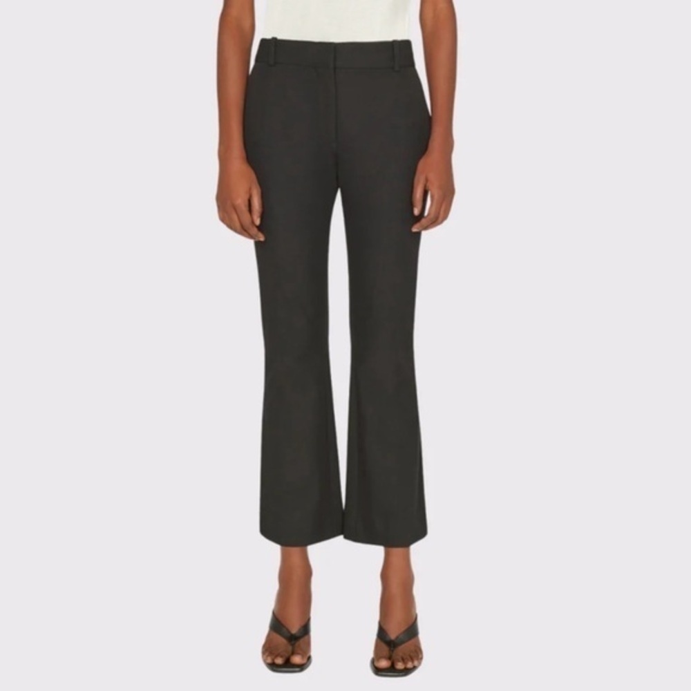 Frame Denim Black Cropped Flare Pants